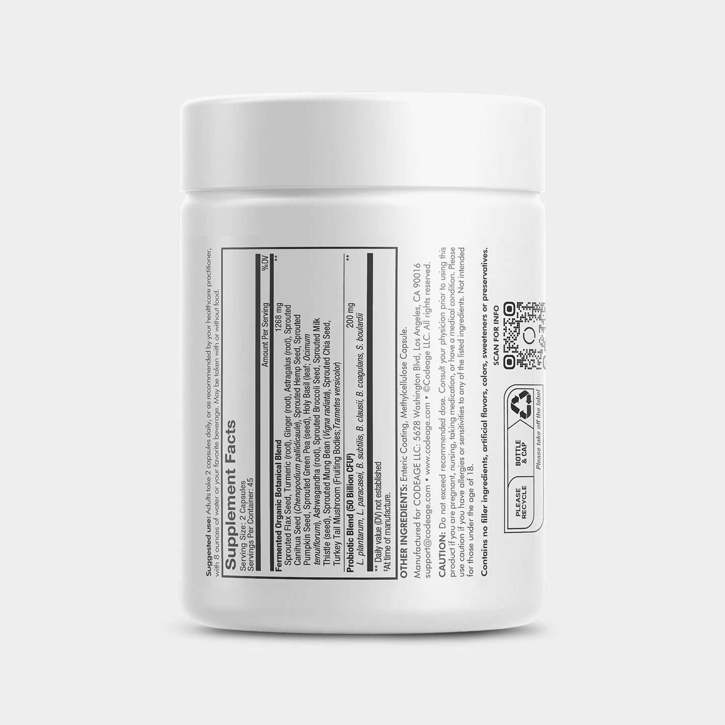 Codeage Digestion SBO Probiotic+ 50 Supplement - Bodybuilding.com