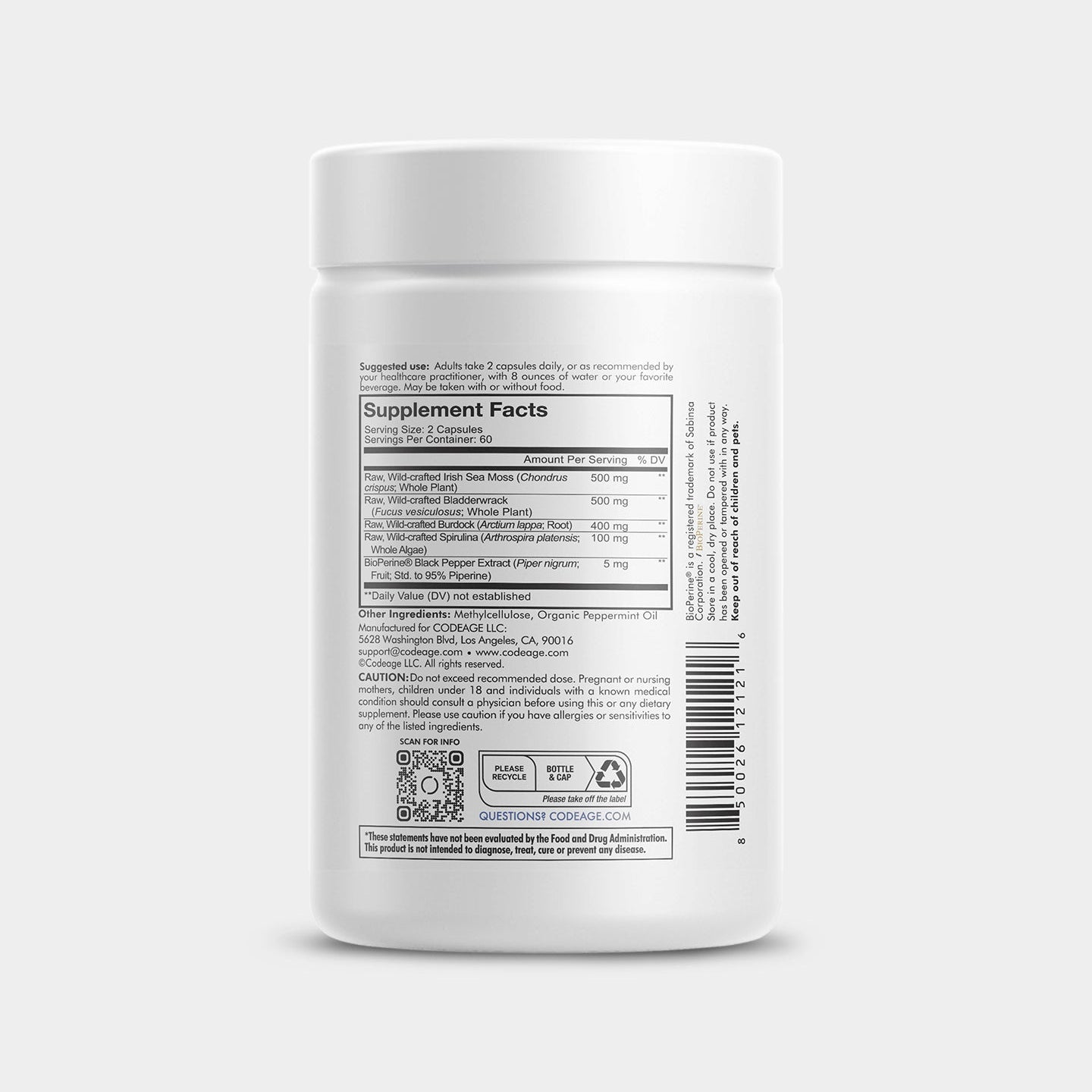 Codeage Wildcrafted Sea Moss Supplement - Bodybuilding.com