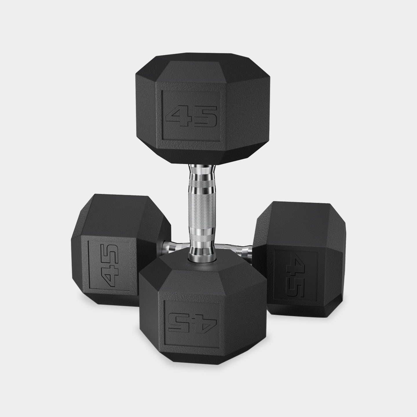 Epic Fitness Rubber Hex Coated Dumbbells - Bodybuilding.com