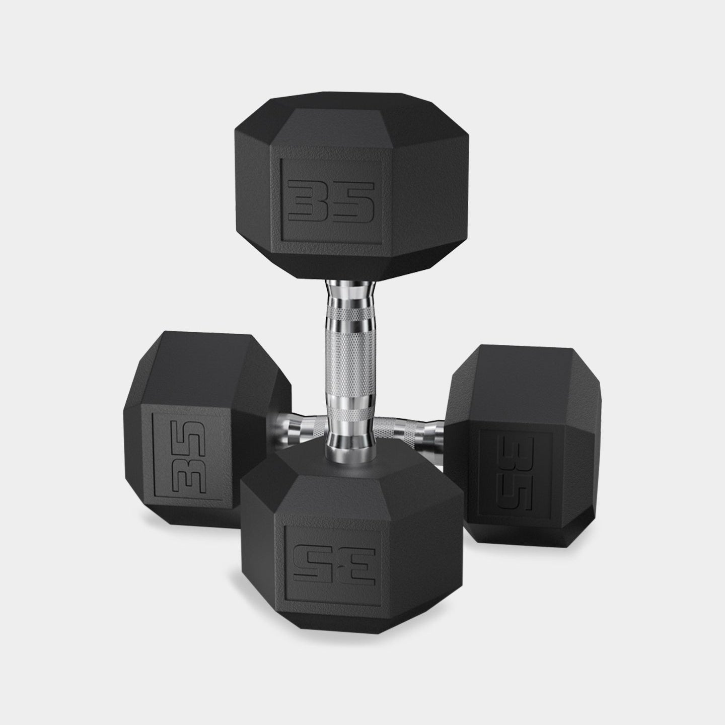 Epic Fitness Rubber Hex Coated Dumbbells - Bodybuilding.com