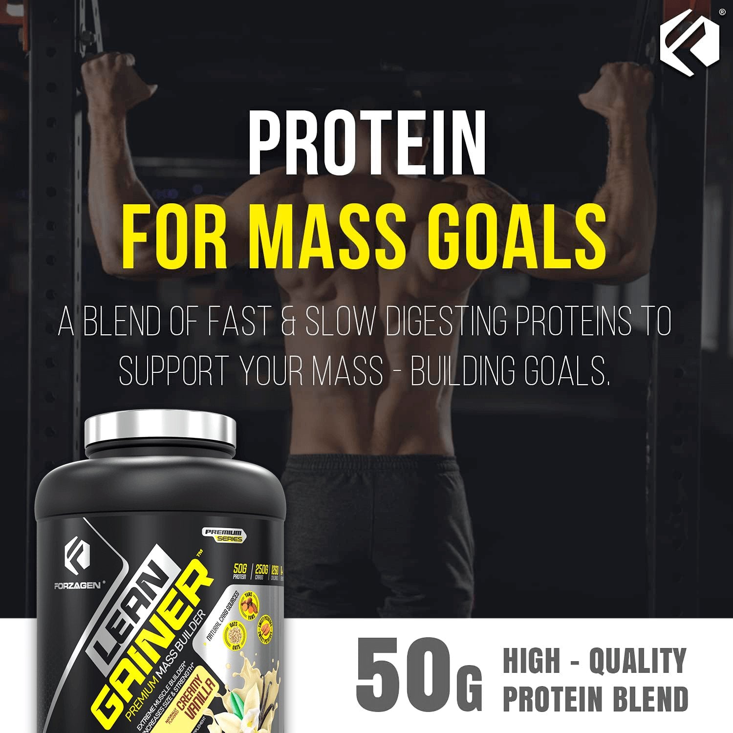 Forzagen Lean Gainer Premium Mass Builder - Bodybuilding.com