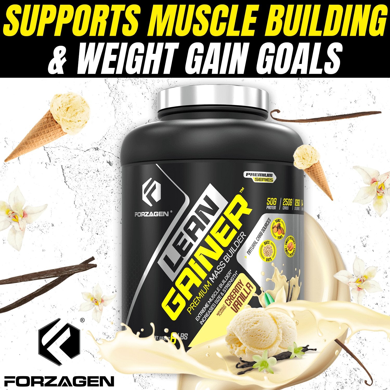 Forzagen Lean Gainer Premium Mass Builder - Bodybuilding.com