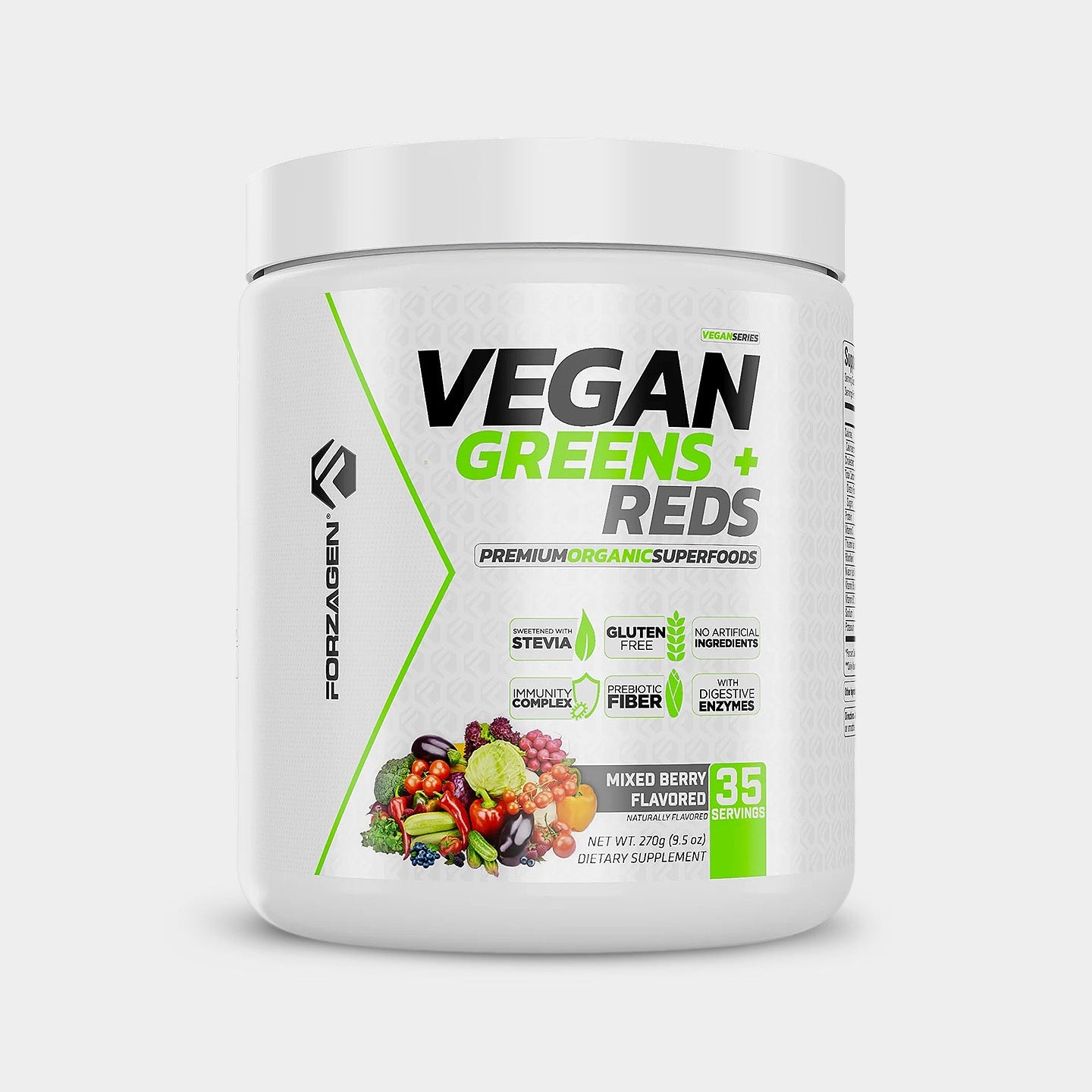 Forzagen Vegan Greens + Reds Superfood - Bodybuilding.com