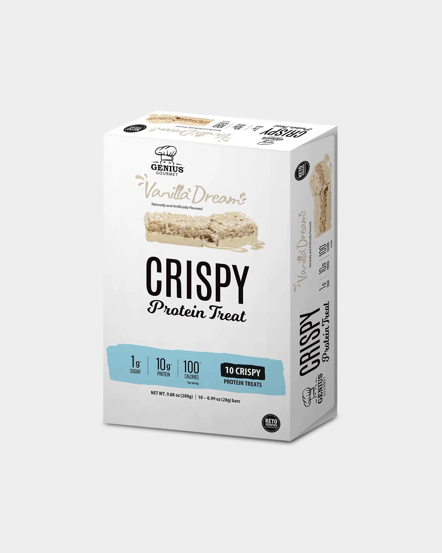 Genius Gourmet Crispy Protein Treat, 10 Pack - Bodybuilding.com