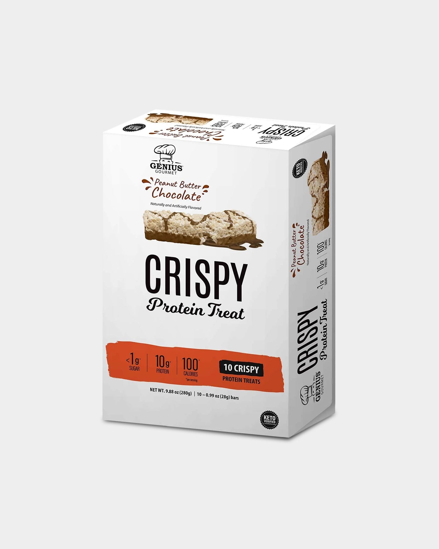 Genius Gourmet Crispy Protein Treat, 10 Pack - Bodybuilding.com