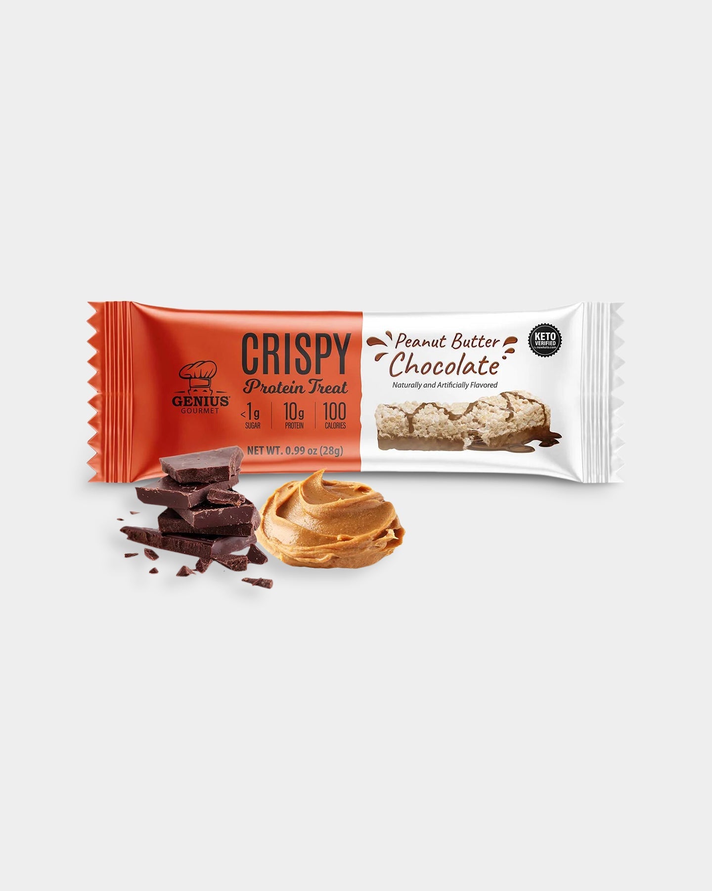 Genius Gourmet Crispy Protein Treat, 10 Pack - Bodybuilding.com