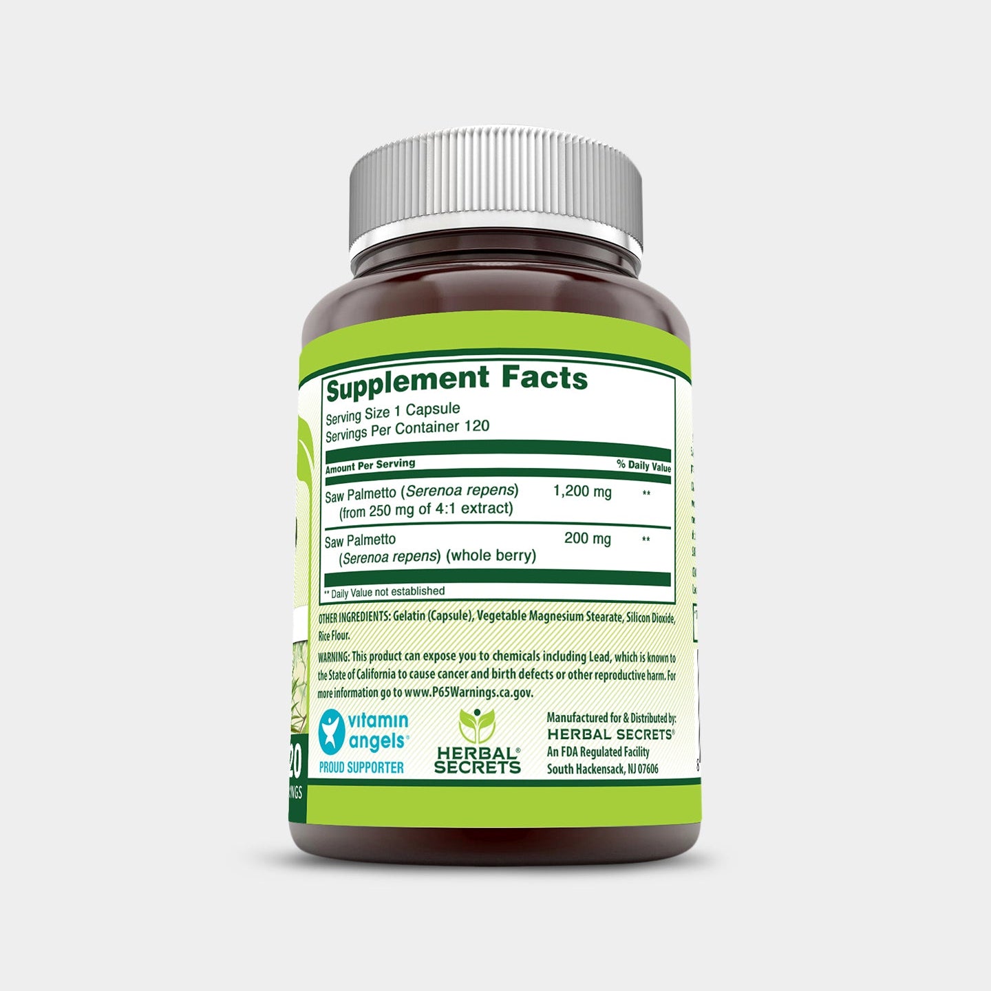 Herbal Secrets Saw Palmetto Complex 1200mg - Bodybuilding.com