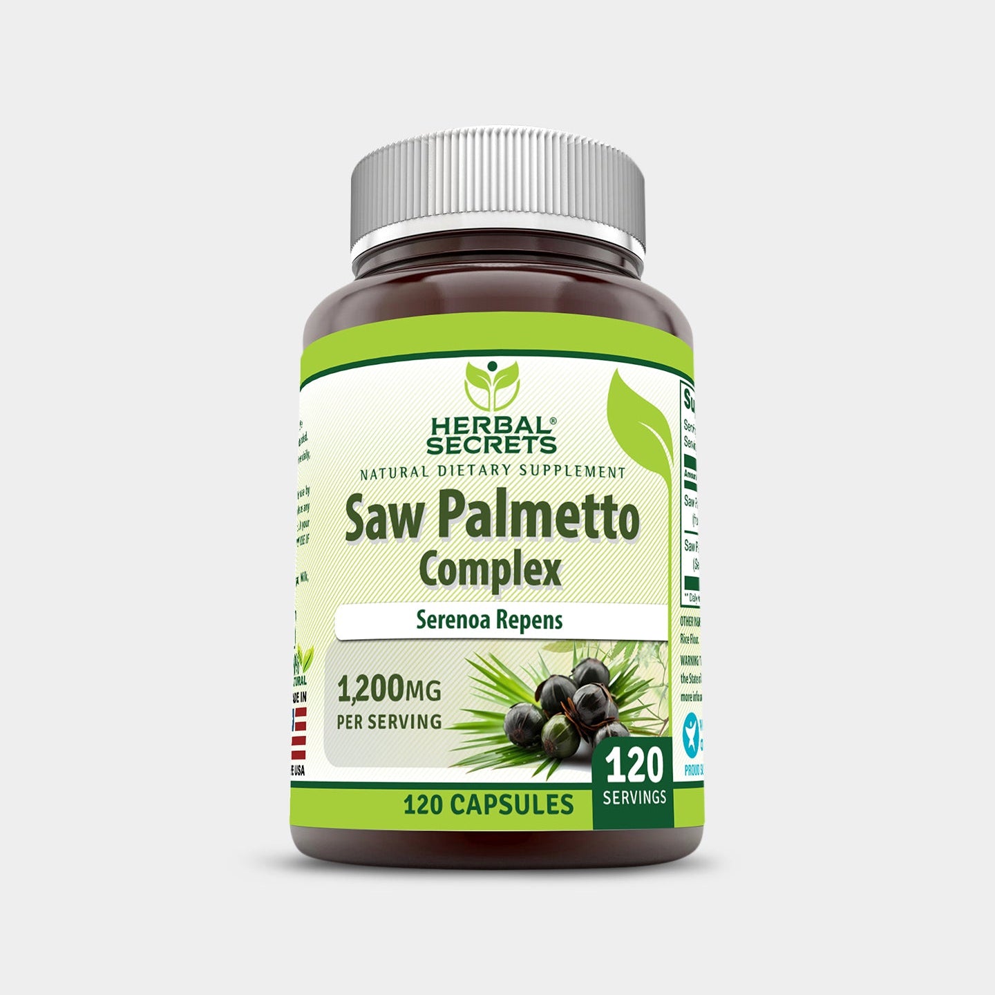 Herbal Secrets Saw Palmetto Complex 1200mg - Bodybuilding.com