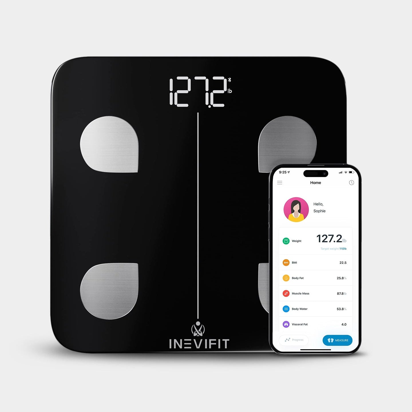 INEVIFIT Bluetooth Digital Smart Body Fat Scale I - BF003 - Bodybuilding.com