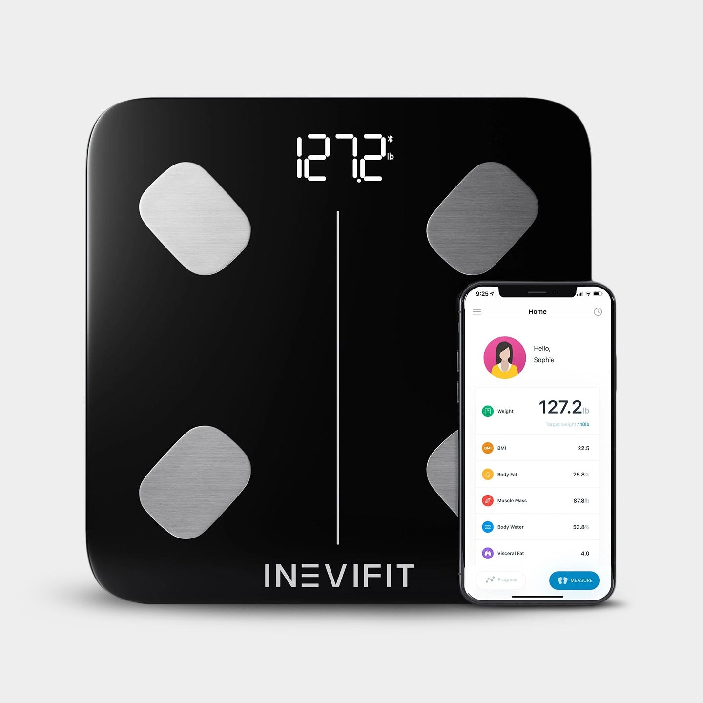 INEVIFIT Bluetooth Digital Smart Body Fat Scale I - BF004 - Bodybuilding.com