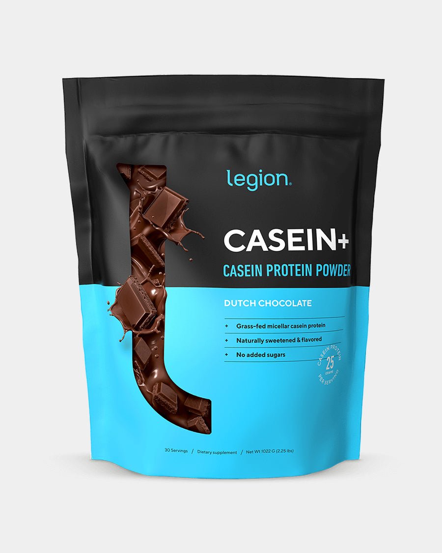 Legion Casein+ Pure Micellar Casein Protein Powder - Bodybuilding.com