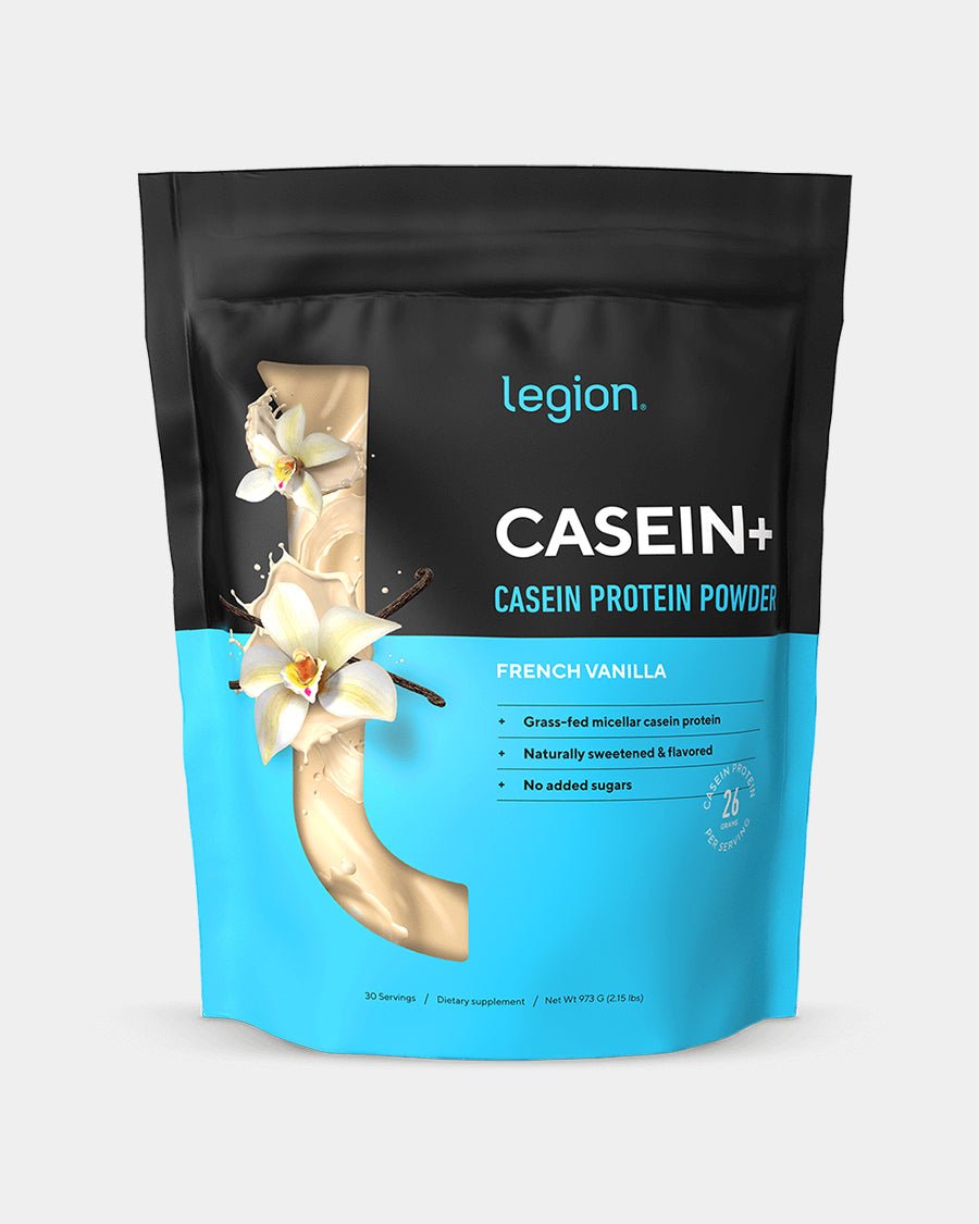 Legion Casein+ Pure Micellar Casein Protein Powder - Bodybuilding.com