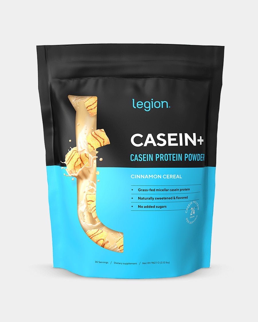 Legion Casein+ Pure Micellar Casein Protein Powder - Bodybuilding.com