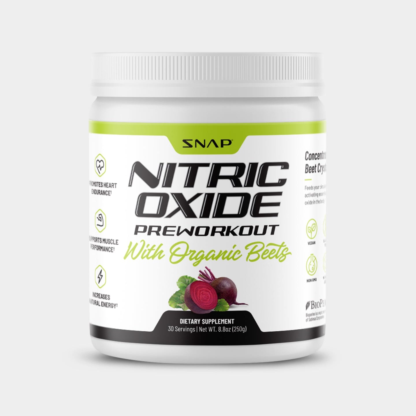 SNAP Supplements Nitric Oxide Preworkout Beets - Bodybuilding.com